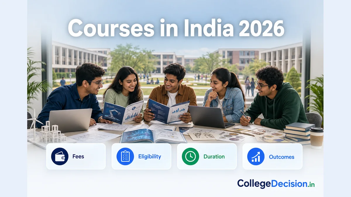 Students exploring courses and college options